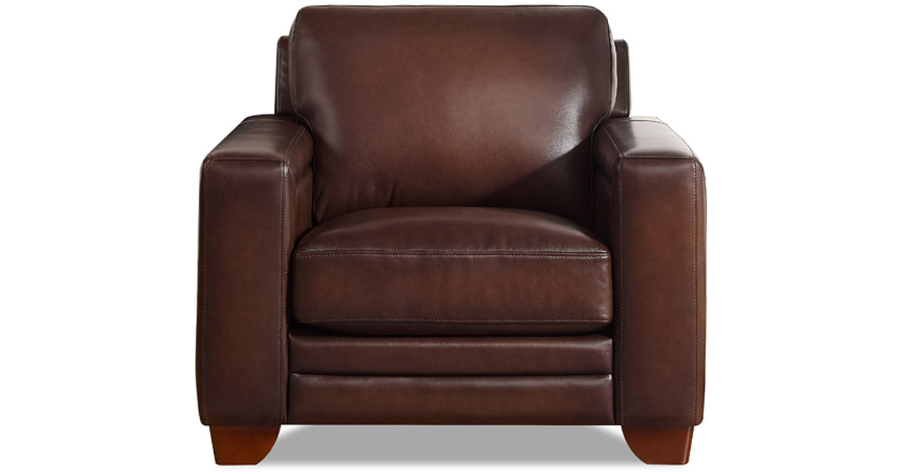 Alice Leather Chair, Caramel brown